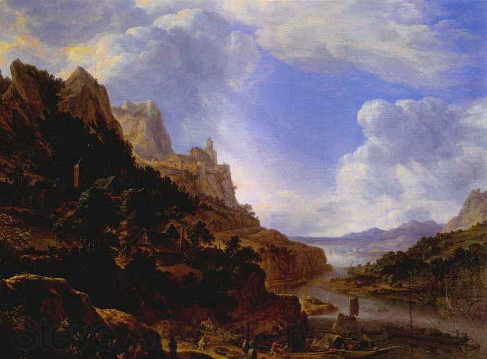 SAFTLEVEN, Cornelis Rhineland Fantasy View Norge oil painting art